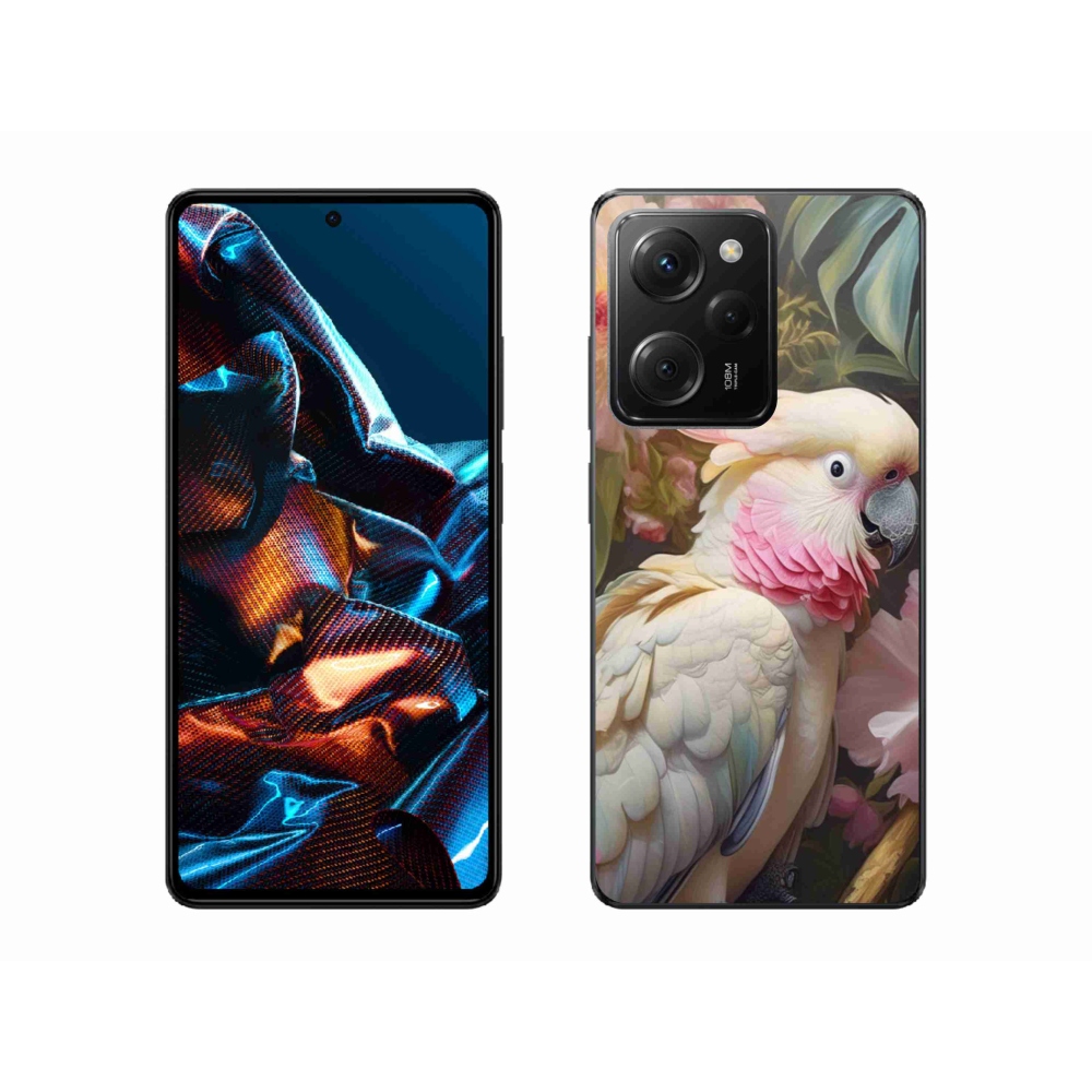 Gelový kryt mmCase na Xiaomi Poco X5 Pro 5G - papoušek kakadu růžový 2