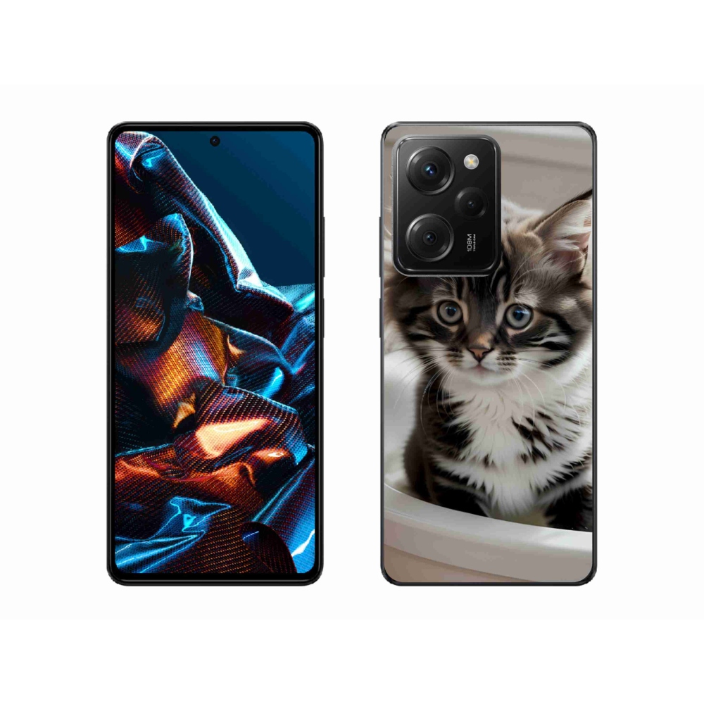 Gelový kryt mmCase na Xiaomi Poco X5 Pro 5G - zvědavé kotě