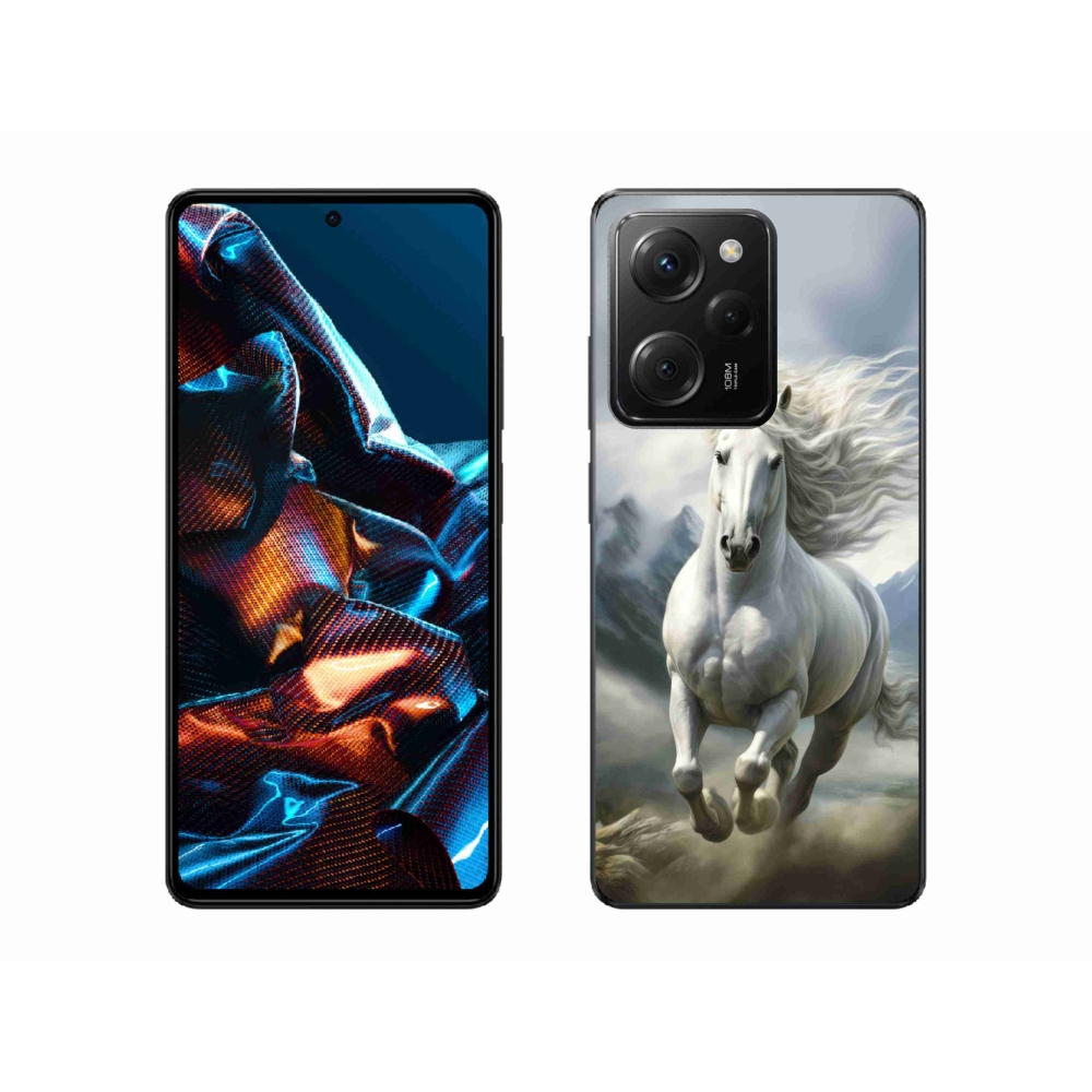 Gelový kryt mmCase na Xiaomi Poco X5 Pro - běžící bílý kůň 3