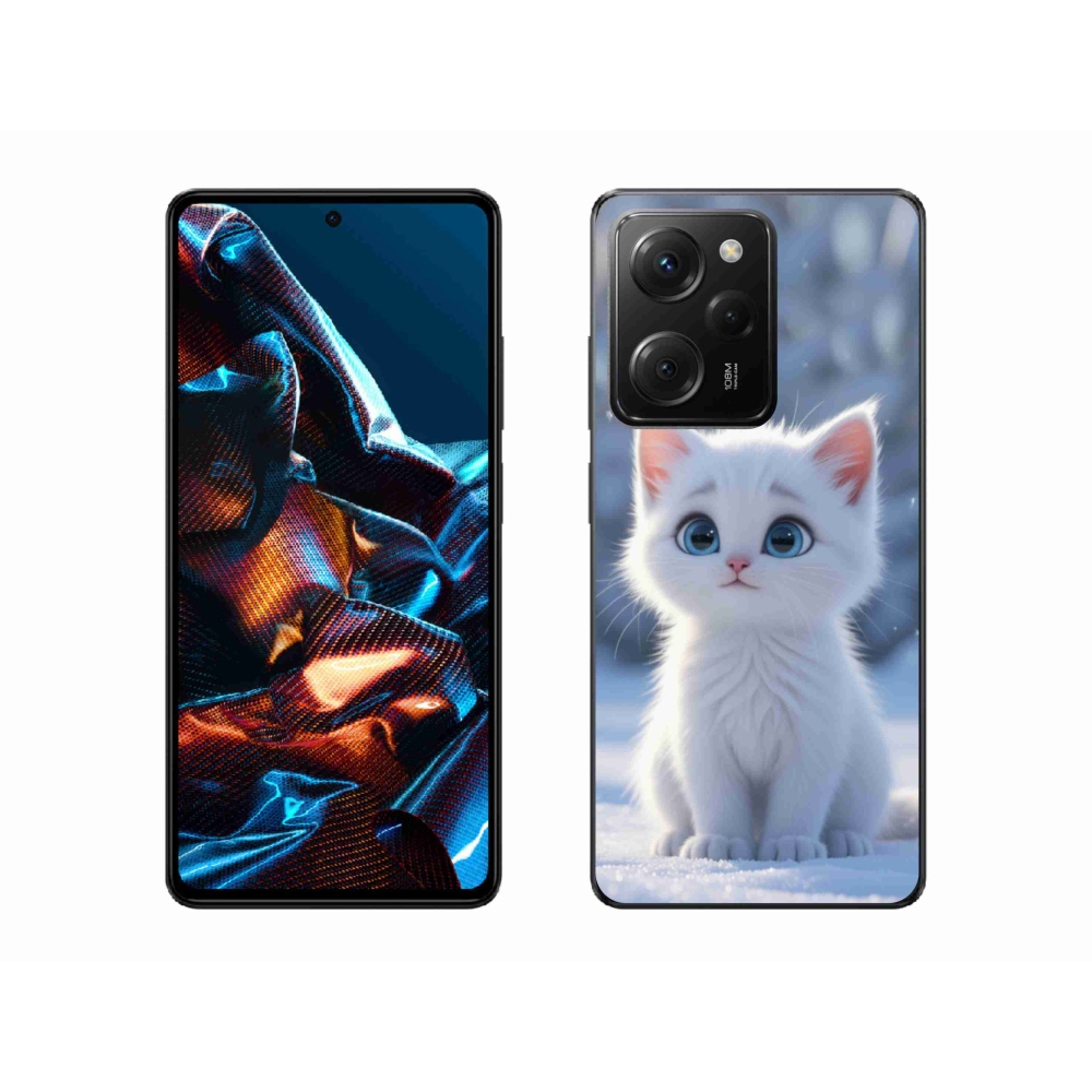 Gelový kryt mmCase na Xiaomi Poco X5 Pro - bílé kotě 3