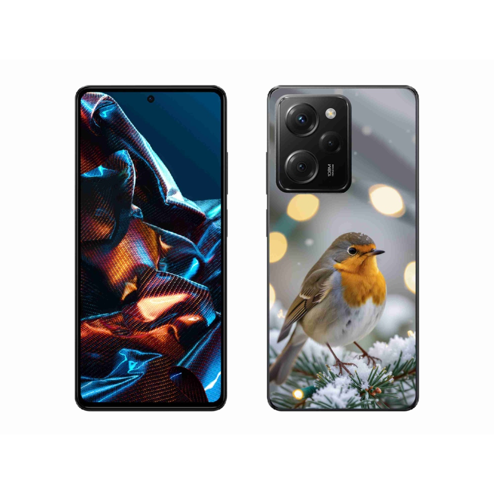 Gelový kryt mmCase na Xiaomi Poco X5 Pro - červenka v zimě