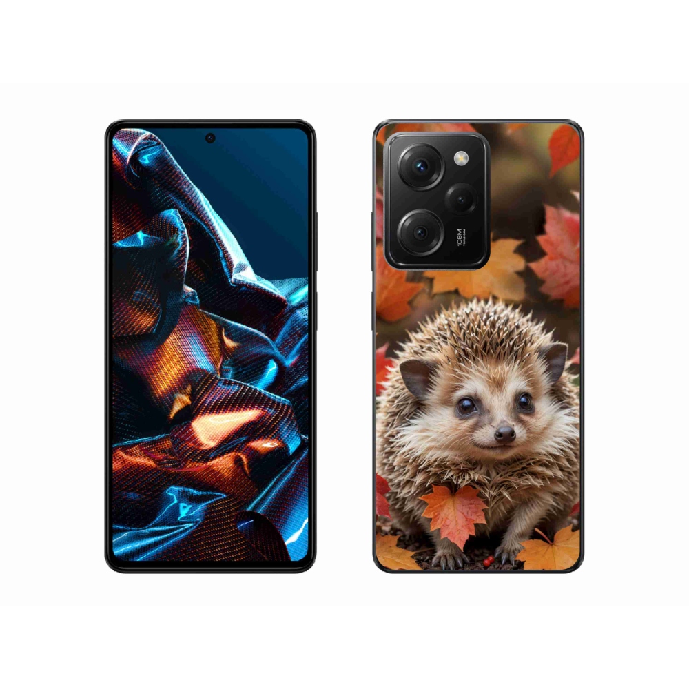 Gelový kryt mmCase na Xiaomi Poco X5 Pro - ježek v listí