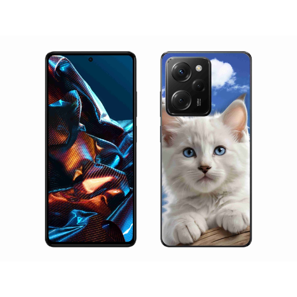Gelový kryt mmCase na Xiaomi Poco X5 Pro - kotě a oblaka