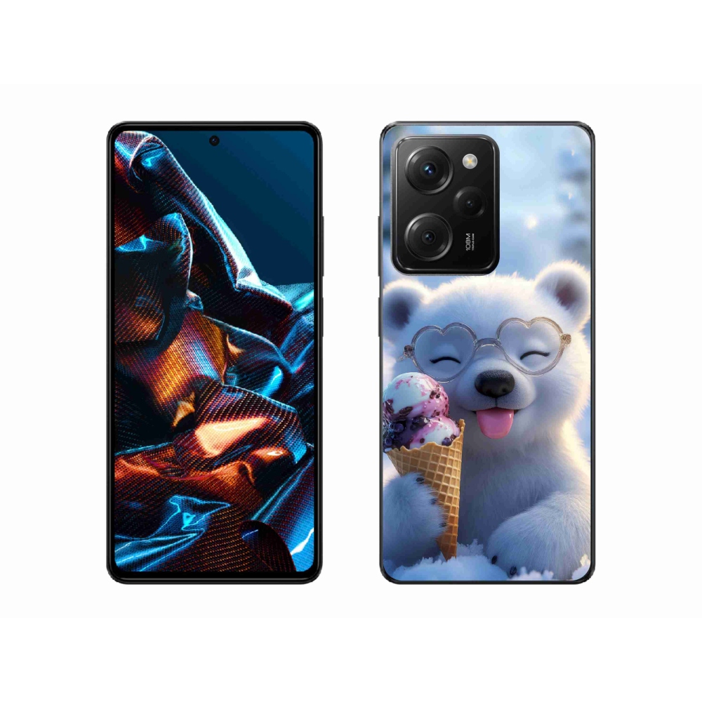 Gelový kryt mmCase na Xiaomi Poco X5 Pro - medvídek se zmrzlinou