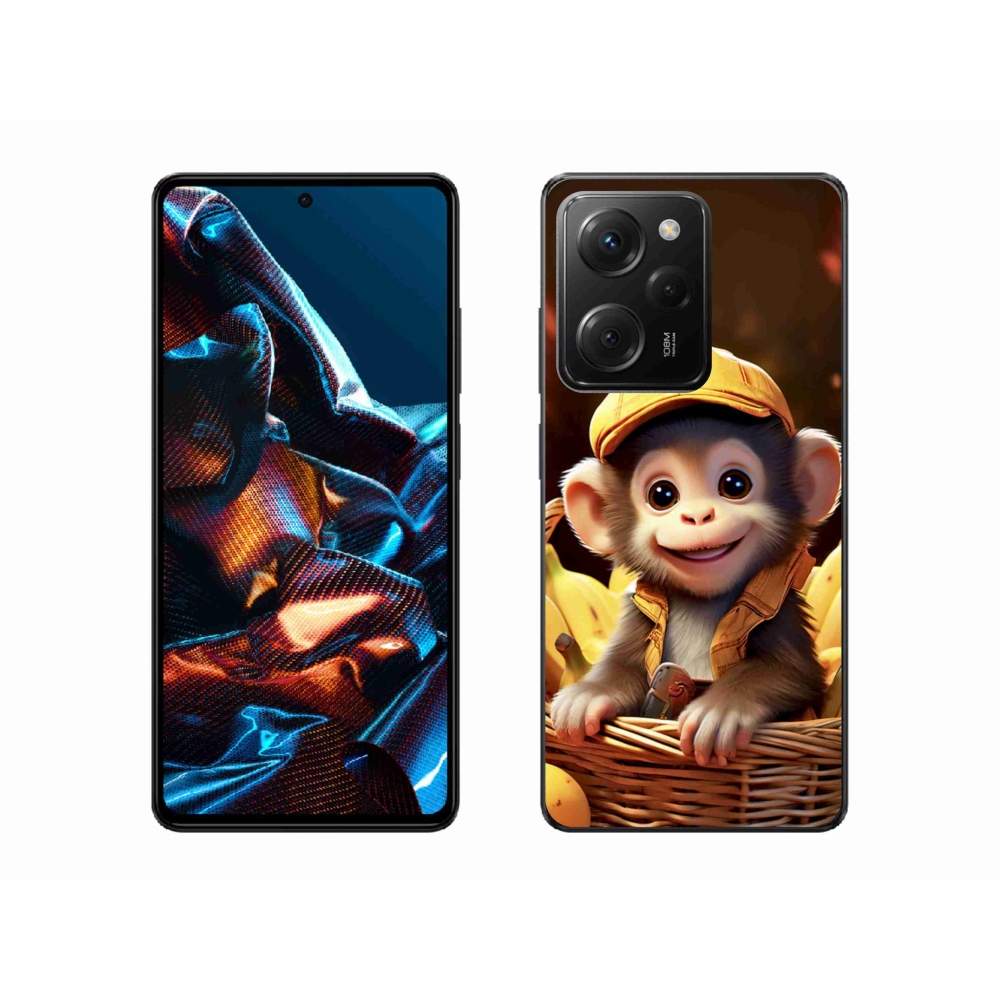 Gelový kryt mmCase na Xiaomi Poco X5 Pro - opice v košíku