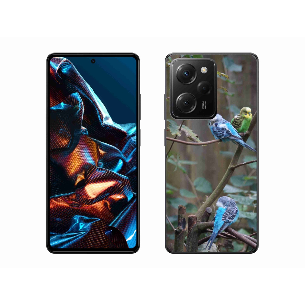 Gelový kryt mmCase na Xiaomi Poco X5 Pro - papoušci na větvi