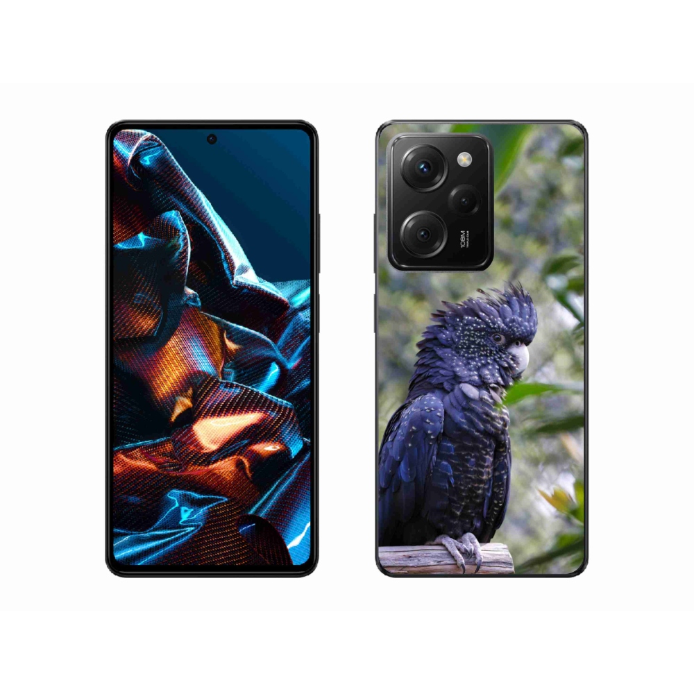 Gelový kryt mmCase na Xiaomi Poco X5 Pro - papoušek kakadu černý