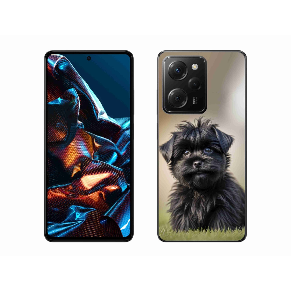 Gelový kryt mmCase na Xiaomi Poco X5 Pro - roztomilý černý pejsek