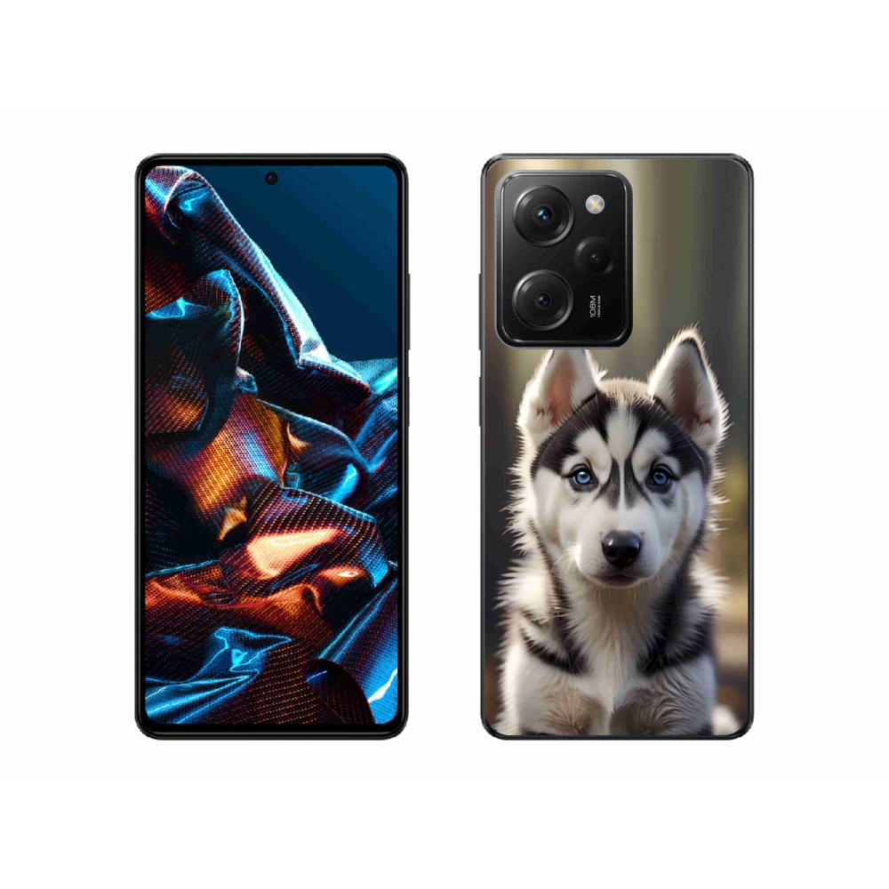 Gelový kryt mmCase na Xiaomi Poco X5 Pro - roztomilý sibiřský husky