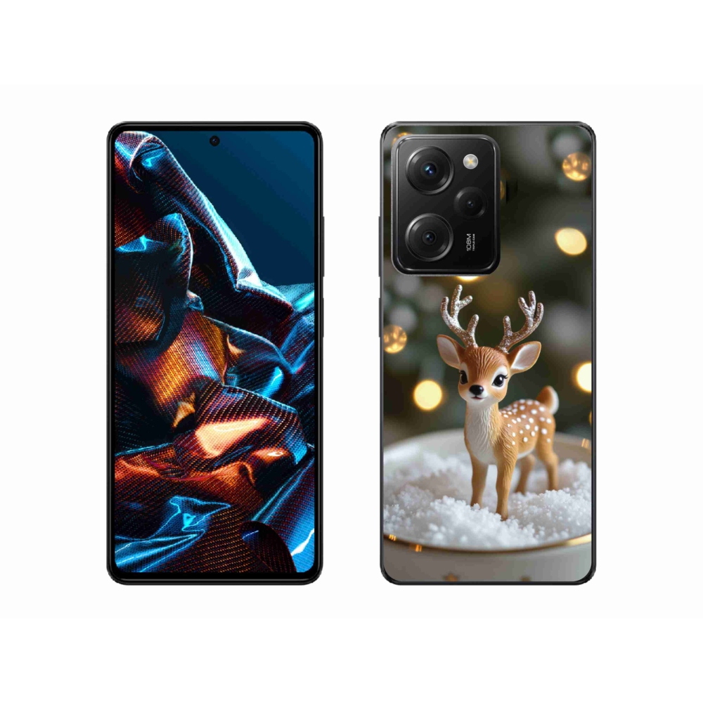 Gelový kryt mmCase na Xiaomi Poco X5 Pro - roztomilý vánoční jelen