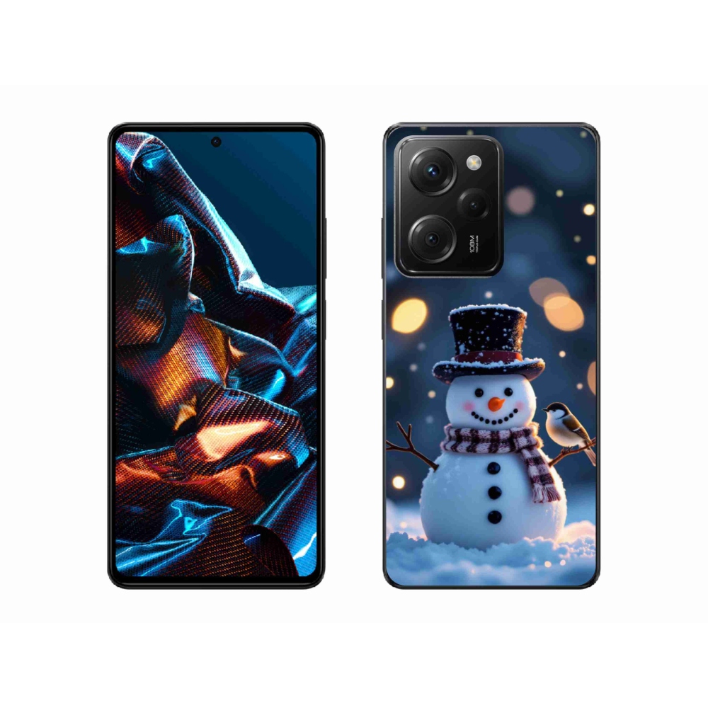 Gelový kryt mmCase na Xiaomi Poco X5 Pro - vánoční sněhulák