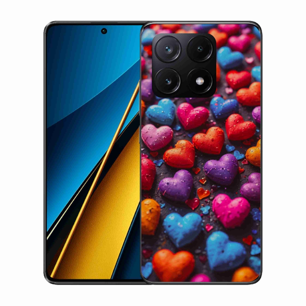 Gelový kryt mmCase na Xiaomi Poco X6 Pro 5G - barevná srdce