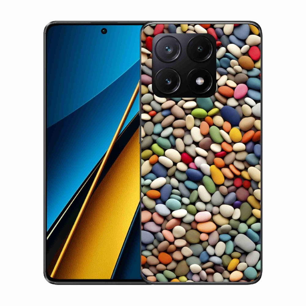 Gelový kryt mmCase na Xiaomi Poco X6 Pro 5G - barevné kamínky 2