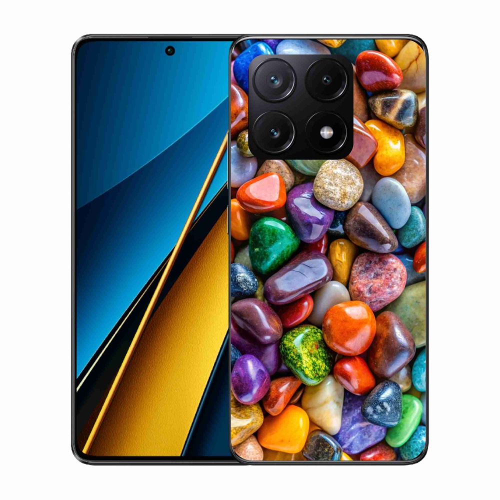 Gelový kryt mmCase na Xiaomi Poco X6 Pro 5G - barevné kamínky