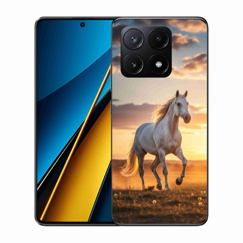 Gelový kryt mmCase na Xiaomi Poco X6 Pro 5G - běžící bílý kůň 2