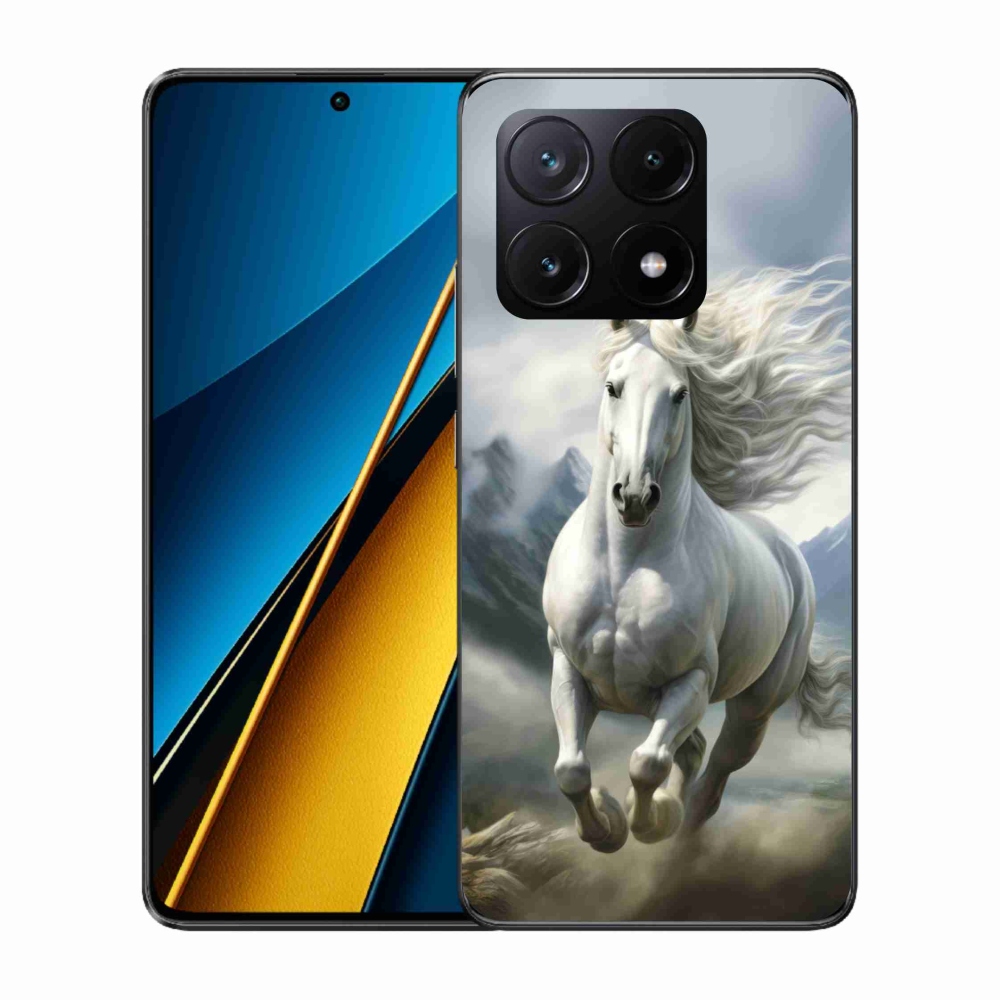 Gelový kryt mmCase na Xiaomi Poco X6 Pro 5G - běžící bílý kůň 3