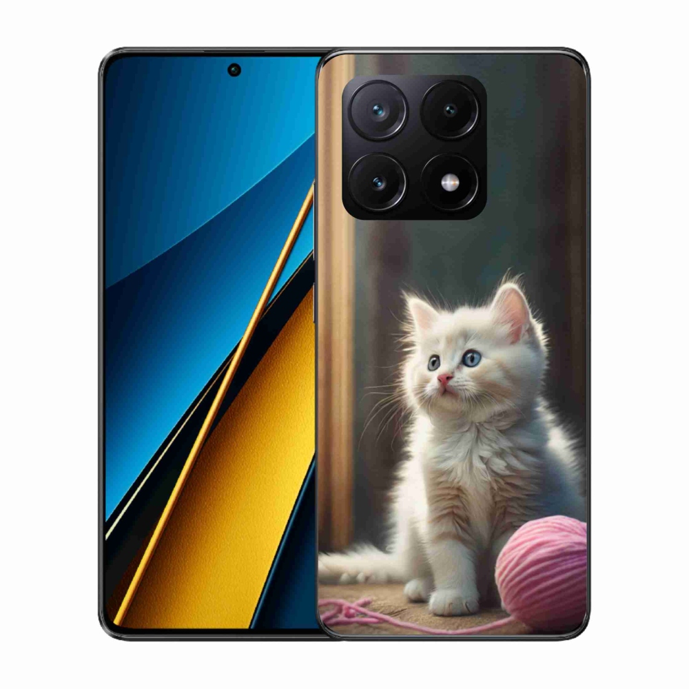Gelový kryt mmCase na Xiaomi Poco X6 Pro 5G - bílé kotě 2