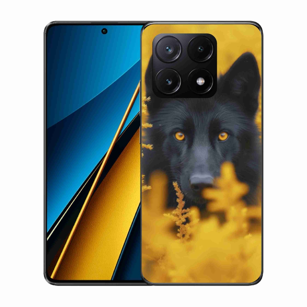 Gelový kryt mmCase na Xiaomi Poco X6 Pro 5G - černý vlk 2
