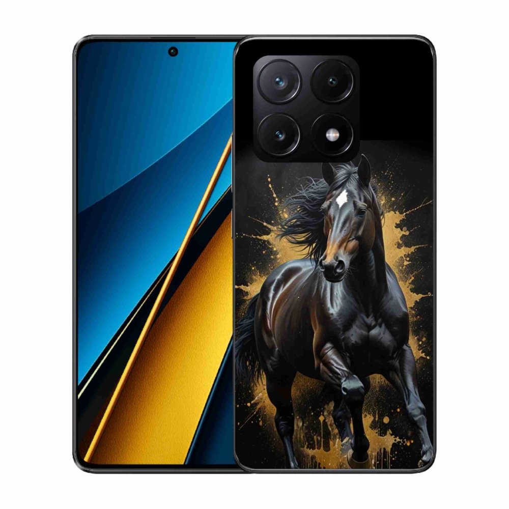 Gelový kryt mmCase na Xiaomi Poco X6 Pro 5G - elegantní černý hřebec