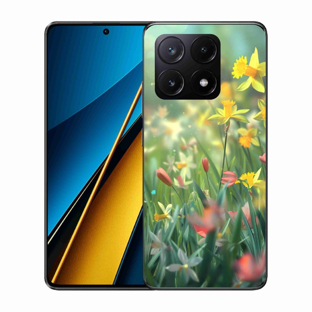 Gelový kryt mmCase na Xiaomi Poco X6 Pro 5G - jarní květy