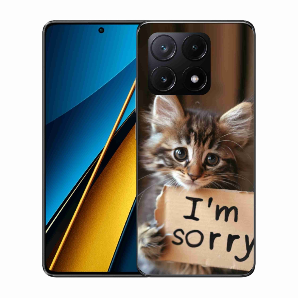 Gelový kryt mmCase na Xiaomi Poco X6 Pro 5G - kočíčí omluva