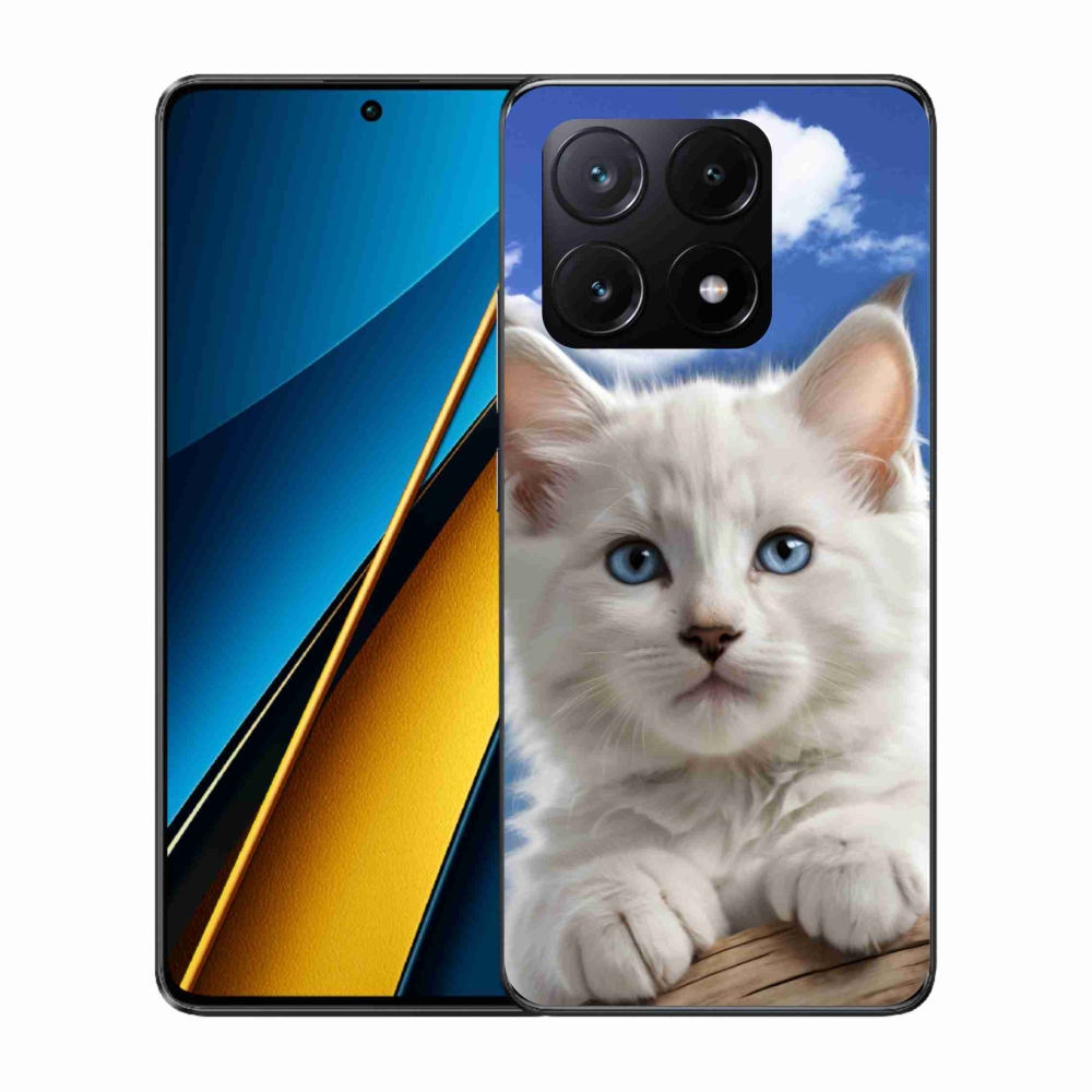 Gelový kryt mmCase na Xiaomi Poco X6 Pro 5G - kotě a oblaka