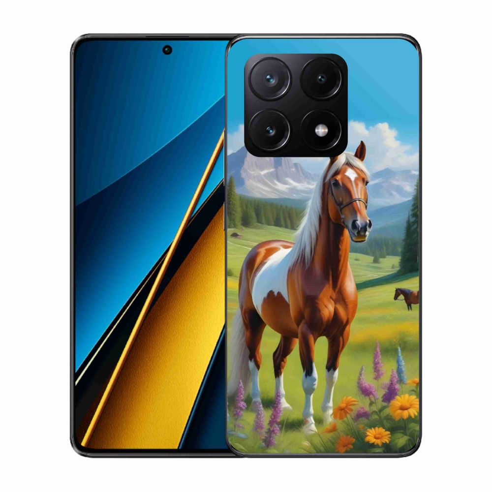 Gelový kryt mmCase na Xiaomi Poco X6 Pro 5G - kůň na louce