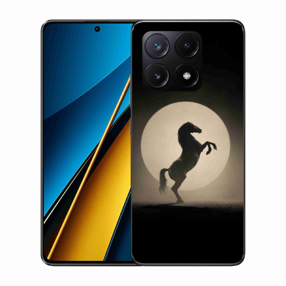 Gelový kryt mmCase na Xiaomi Poco X6 Pro 5G - kůň v siluetě