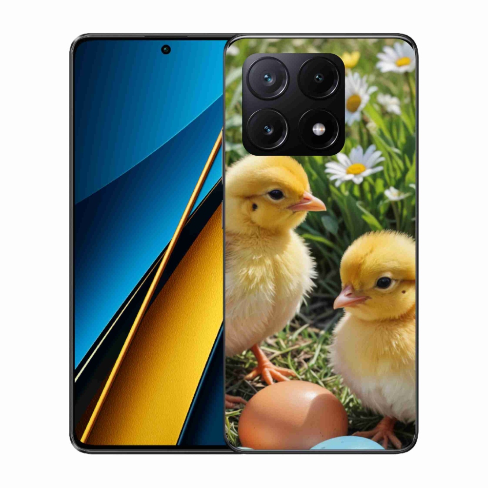 Gelový kryt mmCase na Xiaomi Poco X6 Pro 5G - kuřátka