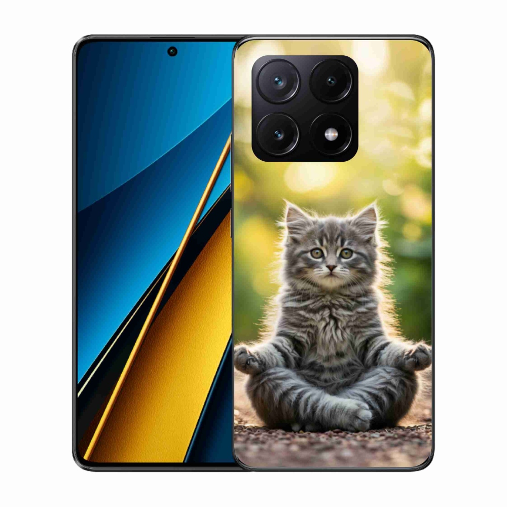 Gelový kryt mmCase na Xiaomi Poco X6 Pro 5G - meditující kotě