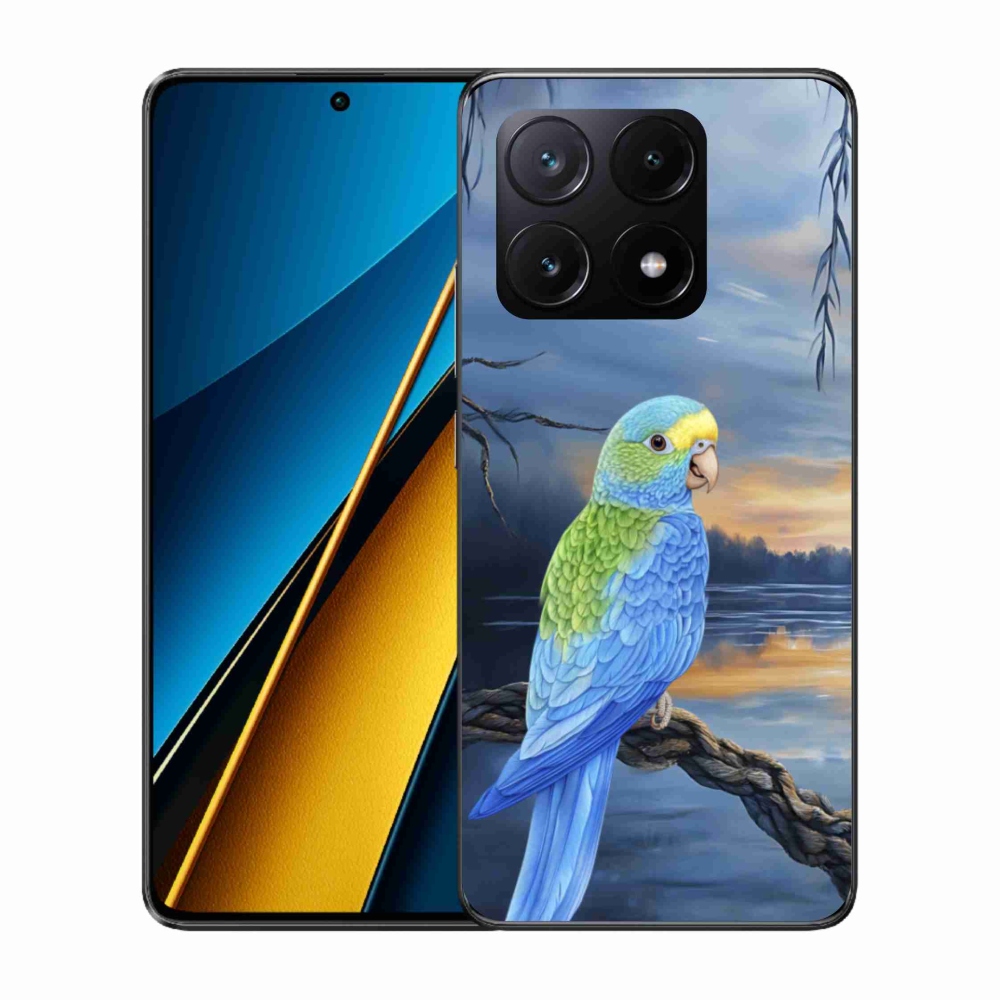 Gelový kryt mmCase na Xiaomi Poco X6 Pro 5G - modrý papoušek