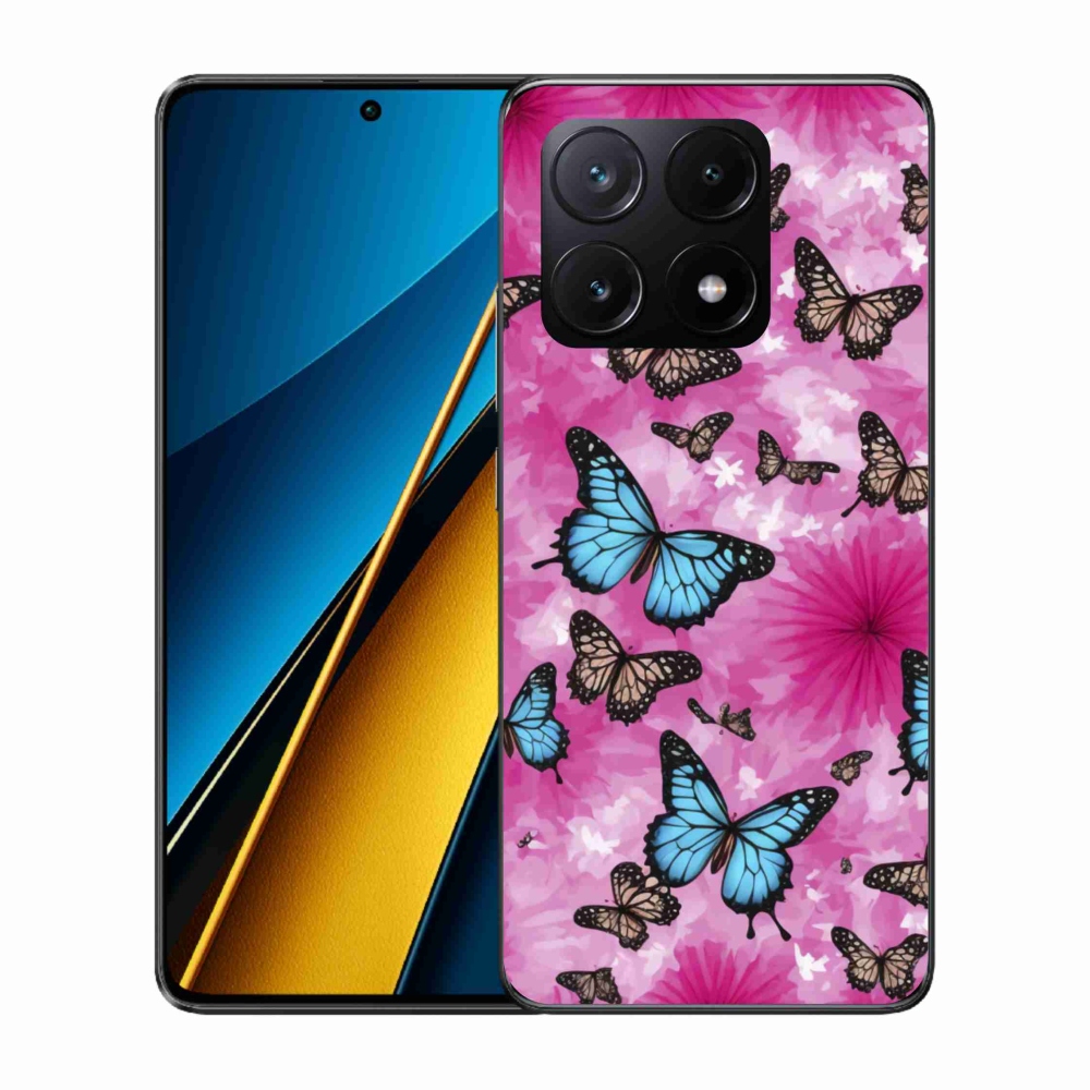 Gelový kryt mmCase na Xiaomi Poco X6 Pro 5G - motýlí zahrada