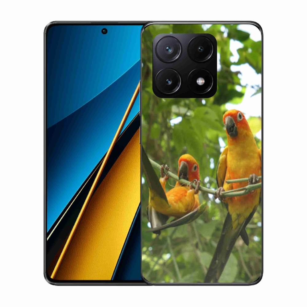 Gelový kryt mmCase na Xiaomi Poco X6 Pro 5G - papoušci aratingy