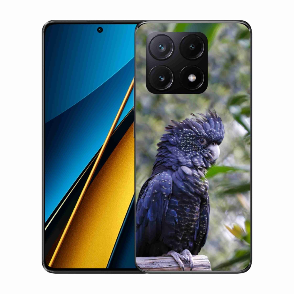 Gelový kryt mmCase na Xiaomi Poco X6 Pro 5G - papoušek kakadu černý