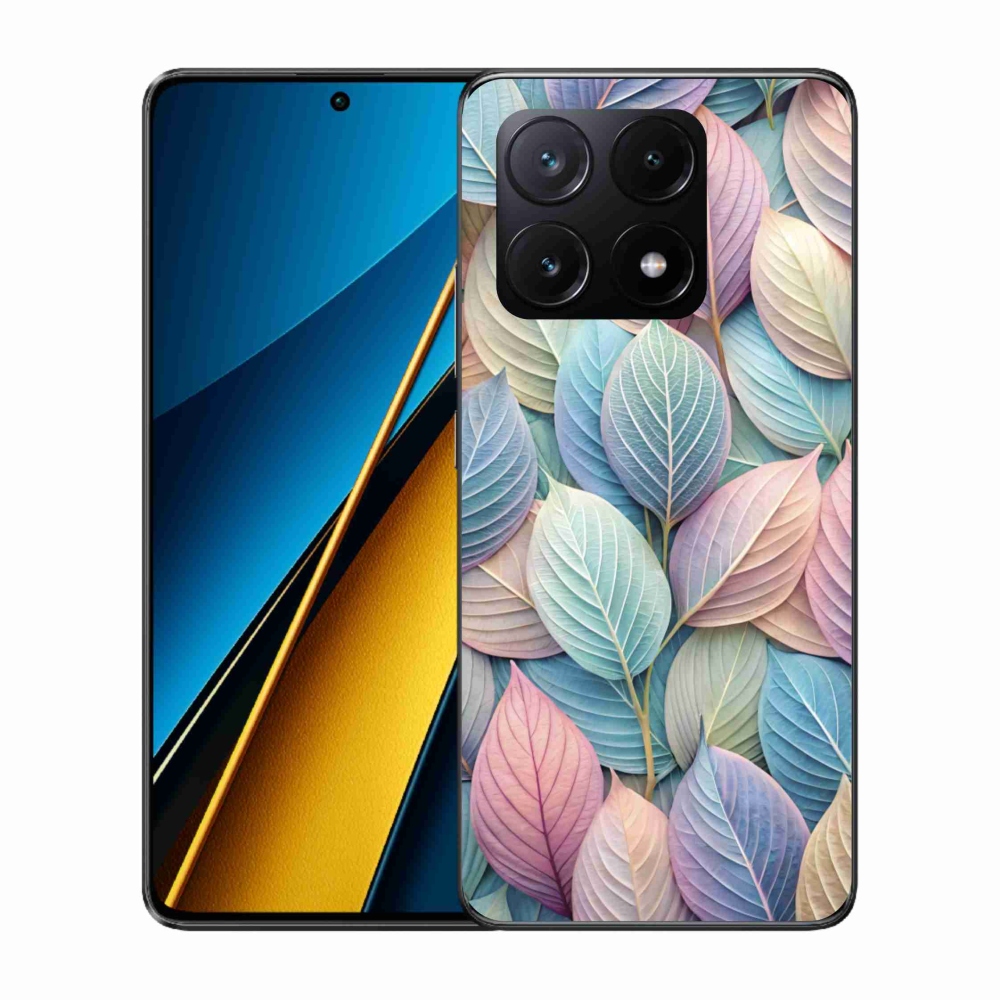 Gelový kryt mmCase na Xiaomi Poco X6 Pro 5G - pastelové listy