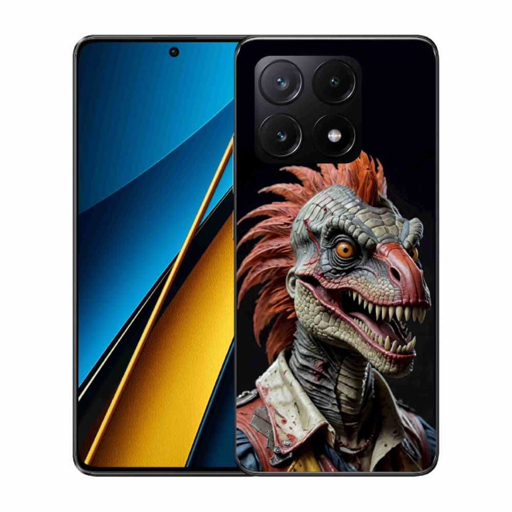 Gelový kryt mmCase na Xiaomi Poco X6 Pro 5G - punk dinosaurus