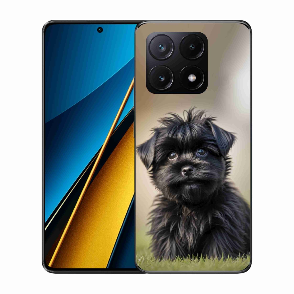 Gelový kryt mmCase na Xiaomi Poco X6 Pro 5G - roztomilý černý pejsek