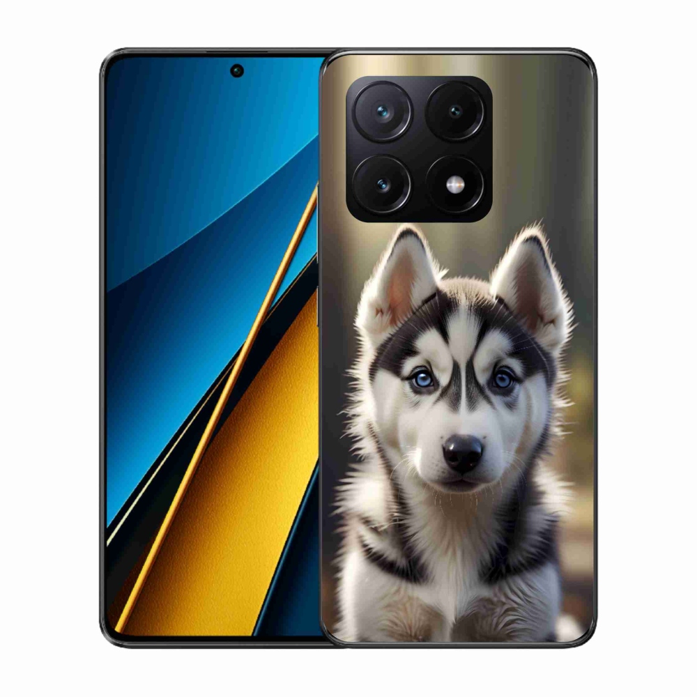 Gelový kryt mmCase na Xiaomi Poco X6 Pro 5G - roztomilý sibiřský husky