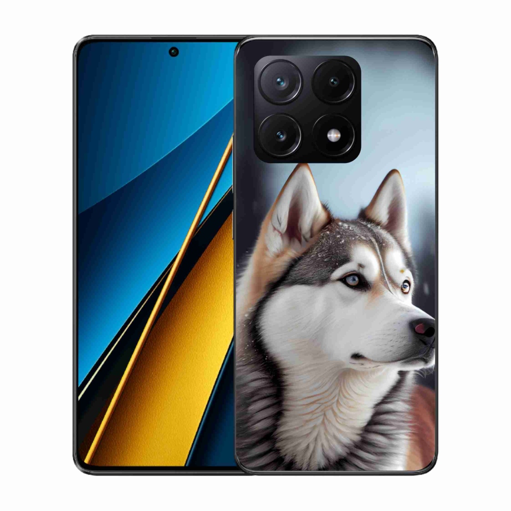 Gelový kryt mmCase na Xiaomi Poco X6 Pro 5G - sibiřský husky
