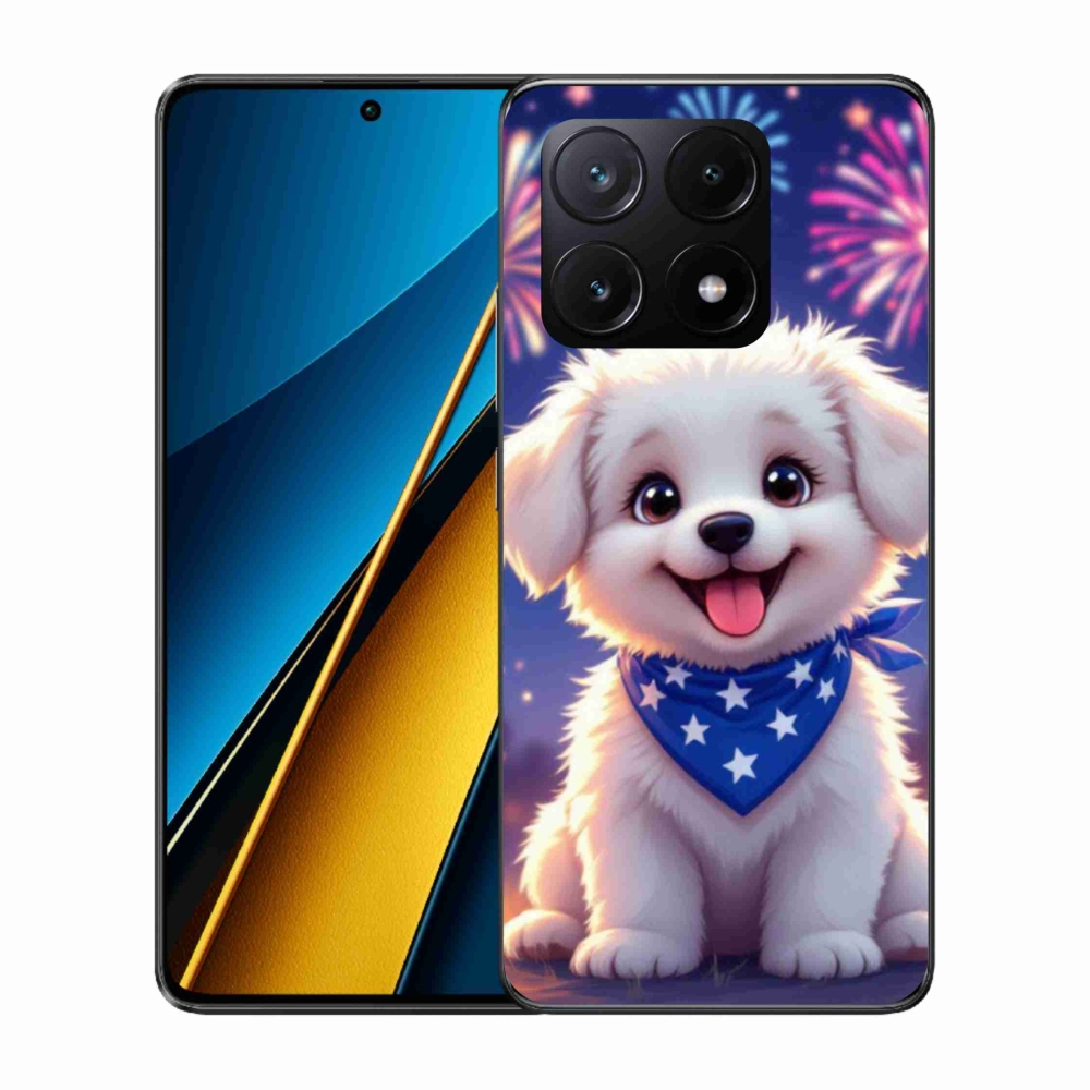Gelový kryt mmCase na Xiaomi Poco X6 Pro 5G - slavnostní štěně