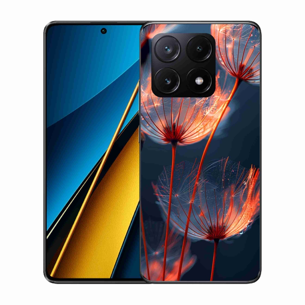 Gelový kryt mmCase na Xiaomi Poco X6 Pro 5G - světélkující chmýří