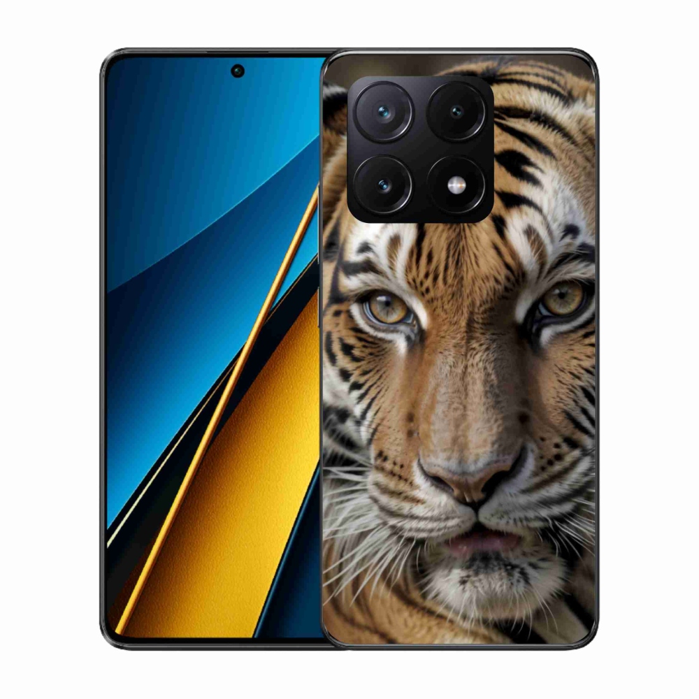 Gelový kryt mmCase na Xiaomi Poco X6 Pro 5G - tygří pohled