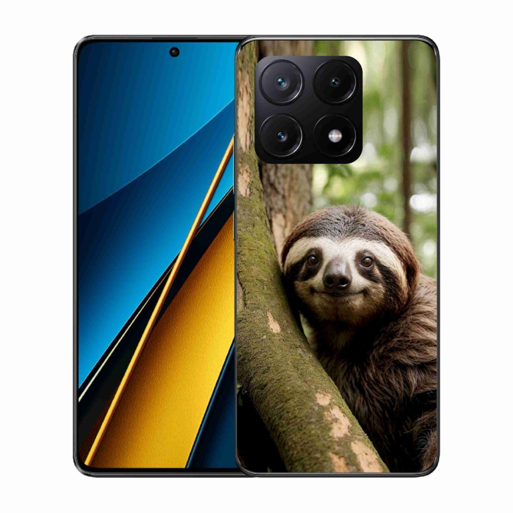 Gelový kryt mmCase na Xiaomi Poco X6 Pro 5G - usměvavý lenochod