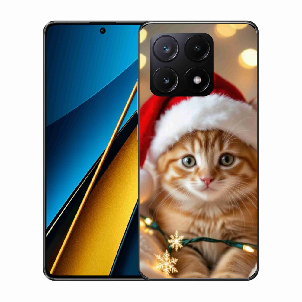 Gelový kryt mmCase na Xiaomi Poco X6 Pro 5G - vánoční kotě