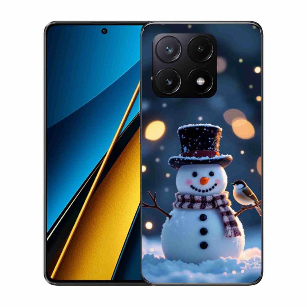 Gelový kryt mmCase na Xiaomi Poco X6 Pro 5G - vánoční sněhulák
