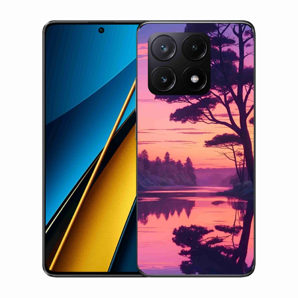 Gelový kryt mmCase na Xiaomi Poco X6 Pro 5G - západ slunce nad jezerem