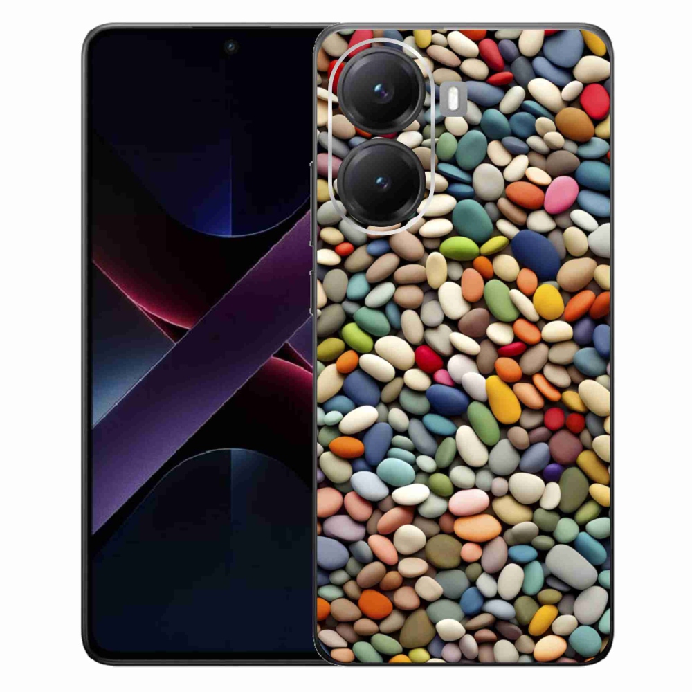 Gelový kryt mmCase na Xiaomi Poco X7 Pro 5G - barevné kamínky 2