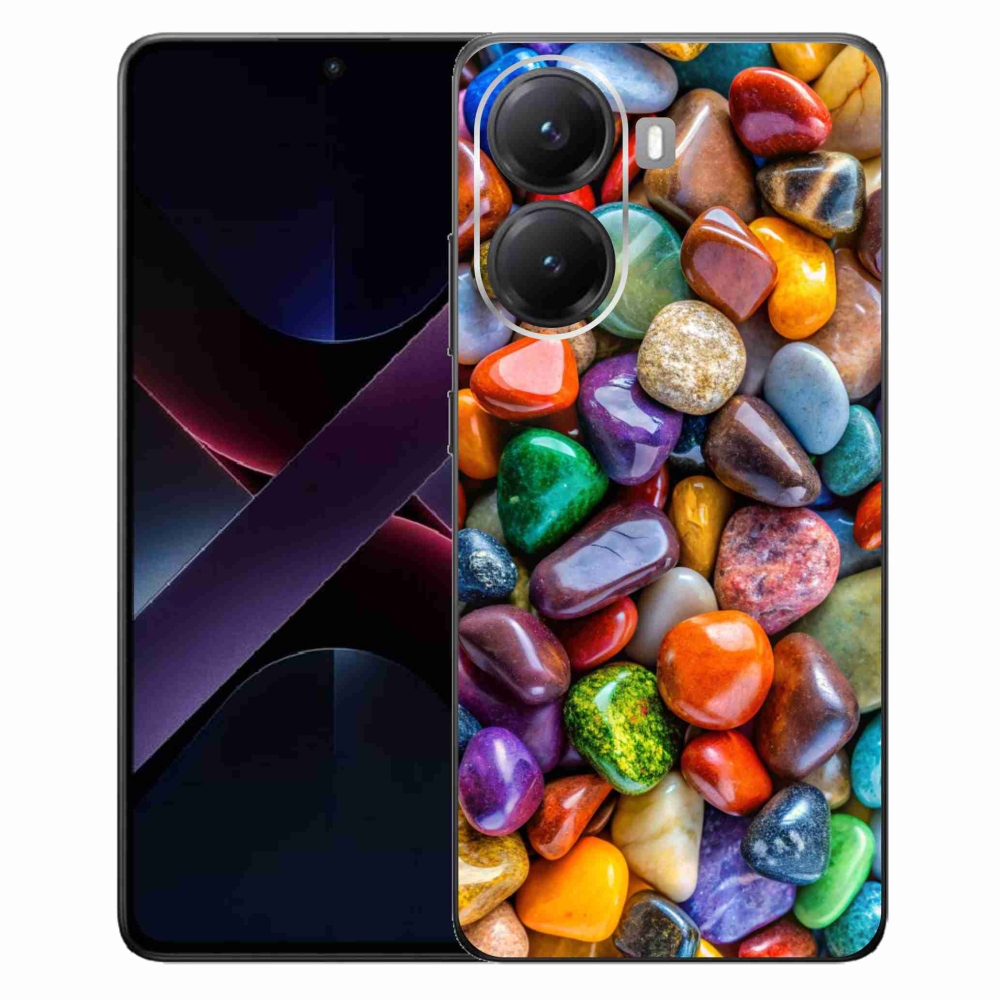 Gelový kryt mmCase na Xiaomi Poco X7 Pro 5G - barevné kamínky