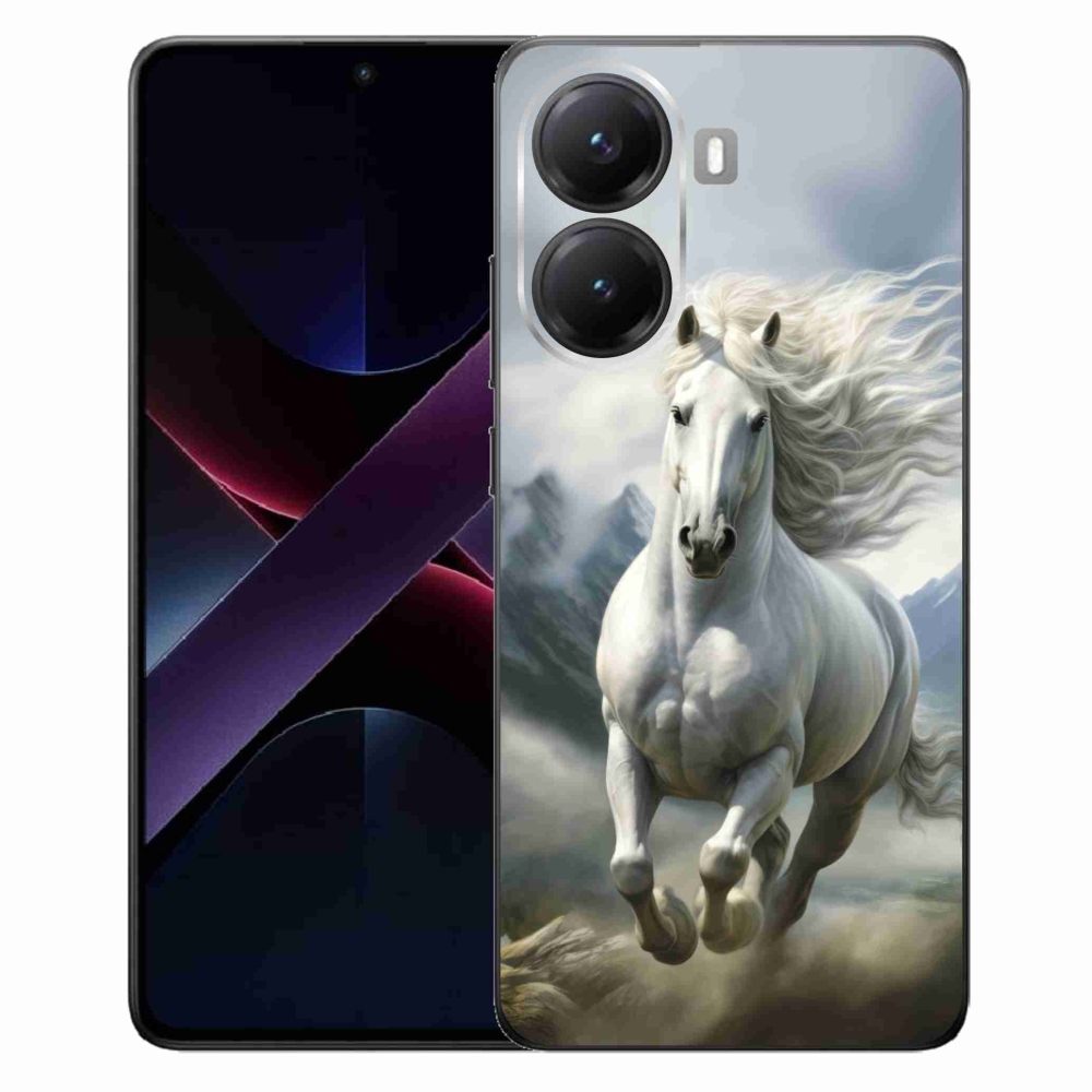 Gelový kryt mmCase na Xiaomi Poco X7 Pro 5G - běžící bílý kůň 3