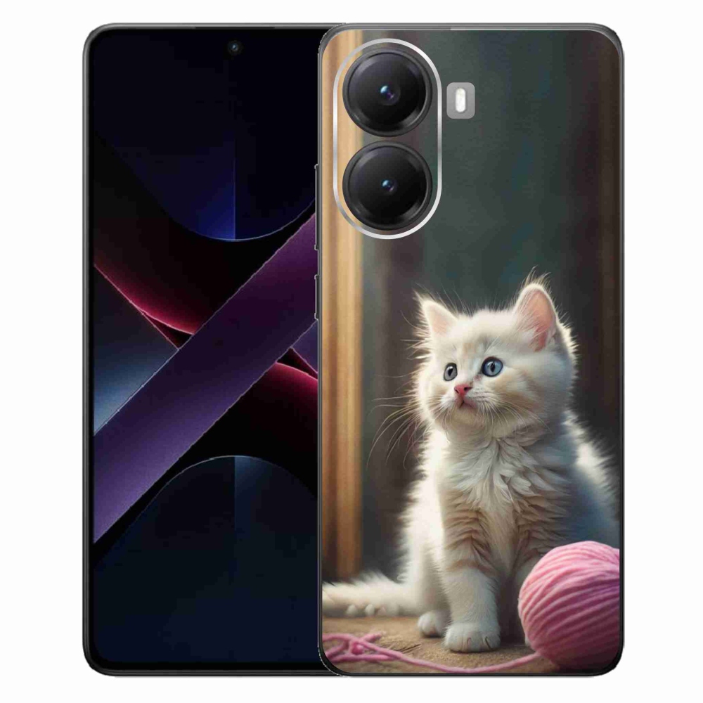 Gelový kryt mmCase na Xiaomi Poco X7 Pro 5G - bílé kotě 2